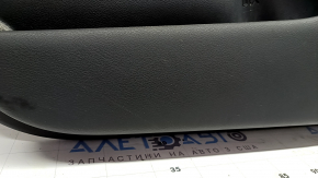 Door trim, front right card, Nissan Murano z52 20-21, black with black leather insert, black leather armrest, glossy gray molding, scratches, dry-cleanable
