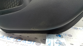 Door trim, rear right card, Nissan Murano z52 20-24, black with black leather insert, black leather armrest, glossy gray molding, with handle, with button, scratches, needs cleaning