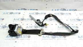Driver's seat belt with tensioner and squib for Honda Insight 19-22, black, missing belt fragment, cut