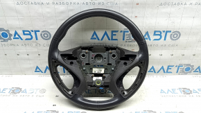The steering wheel is bare Hyundai Sonata 11-15, black leather, without buttons and overlays