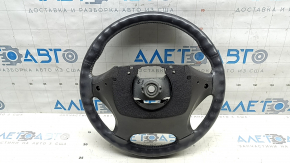 The steering wheel is bare Hyundai Sonata 11-15, black leather, without buttons and overlays