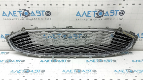 Radiator grille assembly with frame Ford Fusion mk5 19-20 chrome, titanium