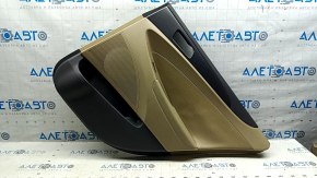 Door trim card rear right Hyundai Sonata 11-15 beige leather, scratches