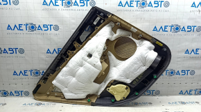 Door trim card rear right Hyundai Sonata 11-15 beige leather, scratches