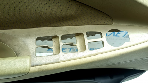 Door trim card front left Hyundai Sonata 11-15 beige leather, scratches