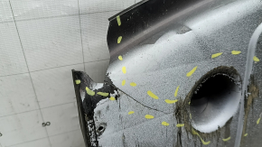 Front bumper protection Hyundai Sonata 11-15 hybrid type 1, no fragments, cracks