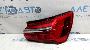 Right outer wing light Audi A6 C8 19-25 without animation with chrome molding, scratches