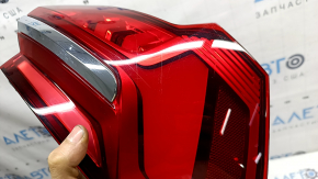 Left outer wing light Audi A6 C8 19-25 without animation with chrome molding, scratches