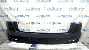 Bare rear bumper Audi A6 C8 19-25 for parking sensors without park assist, with antenna, without towing hook plug, blue, scratches, chips, pressed, tears