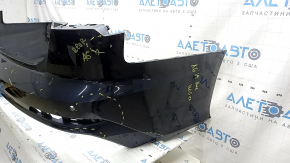 Bare rear bumper Audi A6 C8 19-25 for parking sensors without park assist, with antenna, without towing hook plug, blue, scratches, chips, pressed, tears