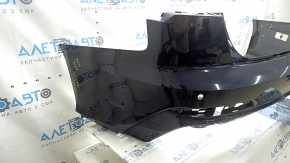 Bare rear bumper Audi A6 C8 19-25 for parking sensors without park assist, with antenna, without towing hook plug, blue, scratches, chips, pressed, tears