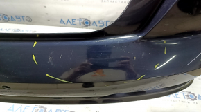 Bare rear bumper Audi A6 C8 19-25 for parking sensors without park assist, with antenna, without towing hook plug, blue, scratches, chips, pressed, tears