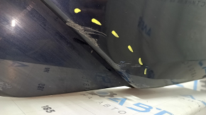Bare rear bumper Audi A6 C8 19-25 for parking sensors without park assist, with antenna, without towing hook plug, blue, scratches, chips, pressed, tears