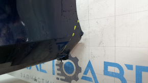 Bare rear bumper Audi A6 C8 19-25 for parking sensors without park assist, with antenna, without towing hook plug, blue, scratches, chips, pressed, tears