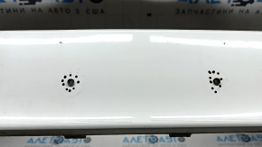 Front bare bumper Ford Fusion mk5 19-20 without parking sensors and towing hook, white, scratches, dents, non-standard holes