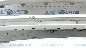 Front bare bumper Ford Fusion mk5 19-20 without parking sensors and towing hook, white, scratches, dents, non-standard holes