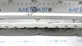 Front bare bumper Ford Fusion mk5 19-20 without parking sensors and towing hook, white, scratches, dents, non-standard holes