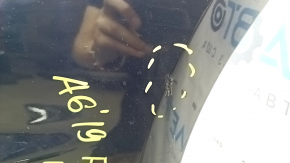 Bare front bumper Audi A6 C8 19-25 without park assist and washer, S-Line, without plugs, blue, scratches, cracked mount