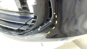 Bare front bumper Audi A6 C8 19-25 without park assist and washer, S-Line, without plugs, blue, scratches, cracked mount