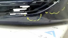 Bare front bumper Audi A6 C8 19-25 without park assist and washer, S-Line, without plugs, blue, scratches, cracked mount