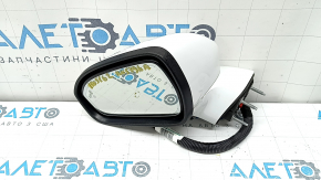 Left side mirror assembly Ford Fusion mk5 19-19 14 pins, turn signal, heated, auto-dimming, backlight, BSM, white, scratches, needs cleaning