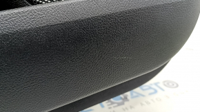 Door trim card rear left Ford Fusion mk5 17-20 black with gray insert, leather, leather armrest, gray molding, titanium, with handle, scratch