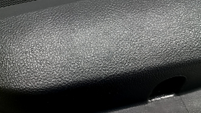 Door trim, rear right card, Ford Fusion mk5 17-20, black with gray insert, leather, leather armrest, gray molding, titanium, with handle, scratches