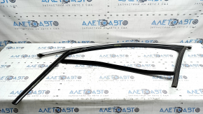 Upper door molding, front left, Audi A6 C8 19-25, chrome, with glass seal, torn seal