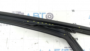 Upper door molding, front left, Audi A6 C8 19-25, chrome, with glass seal, torn seal