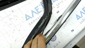 Upper door molding, front left, Audi A6 C8 19-25, chrome, with glass seal, torn seal
