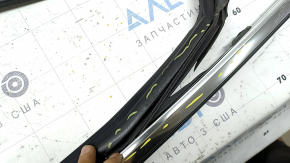Upper door molding, front left, Audi A6 C8 19-25, chrome, with glass seal, torn seal