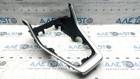 Toyota Rav4 19-25 front center console trim, black without wireless charging, gray insert, scratches