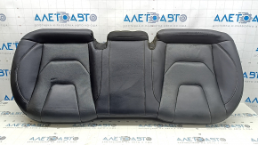 Rear seat cushion for Ford Fusion mk5 17-20, black leather, perforated, Titanium, dry-cleanable