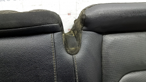 Rear seat cushion for Ford Fusion mk5 17-20, black leather, perforated, Titanium, dry-cleanable