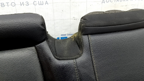 Rear seat cushion for Ford Fusion mk5 17-20, black leather, perforated, Titanium, dry-cleanable