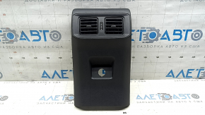 Center console trim with air vent deflector for Toyota Rav4 19-25 under cigarette lighter, black, scratches