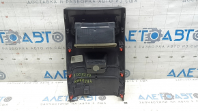 Center console trim with air vent deflector for Toyota Rav4 19-25 under cigarette lighter, black, scratches