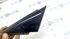 Front left door triangle Audi A6 C8 19-20 black gloss, worn