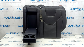 Left rear seat backrest Ford Fusion mk5 17-20, black leather, perforation, Titanium, with belt and armrest, for cleaning