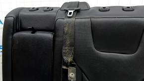 Left rear seat backrest Ford Fusion mk5 17-20, black leather, perforation, Titanium, with belt and armrest, for cleaning