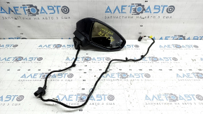 Right side mirror assembly Audi A6 C8 19-25 15 pins, turn signal, heated, auto-dimming, auto-folding, BSM, blue, worn