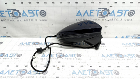 Right side mirror assembly Audi A6 C8 19-25 15 pins, turn signal, heated, auto-dimming, auto-folding, BSM, blue, worn