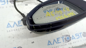 Right side mirror assembly Audi A6 C8 19-25 15 pins, turn signal, heated, auto-dimming, auto-folding, BSM, blue, worn