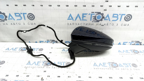 Left side mirror assembly Audi A6 C8 19-25 15 pins, turn signal, heated, auto-dimming, auto-folding, BSM, blue