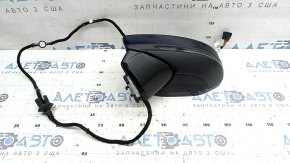 Left side mirror assembly Audi A6 C8 19-25 15 pins, turn signal, heated, auto-dimming, auto-folding, BSM, blue