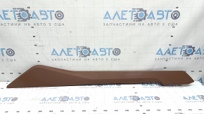 Right side trim for center console Audi A6 C8 19-25, light brown leather