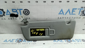 Left visor for Audi A6 C8 19-23 with backlight, grey, without hook, dry-cleanable