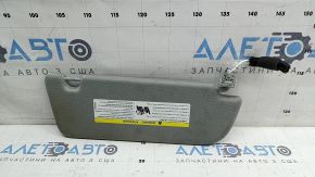 Left visor for Audi A6 C8 19-23 with backlight, grey, without hook, dry-cleanable