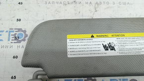 Left visor for Audi A6 C8 19-23 with backlight, grey, without hook, dry-cleanable