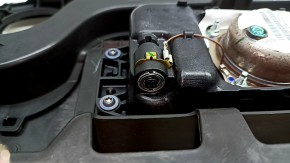 Torpedo front panel with AIRBAG Audi A6 C8 19-25 without projection, black soul leather, gray stahlgrau stitching, tear